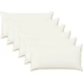 vidaXL Kussen met kussen HOUTEN 6 st Wit Faux Linnen