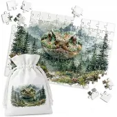 WORLD CASE Merkloos puzzel: Aquarel Bergen Natuur 96 stukjes