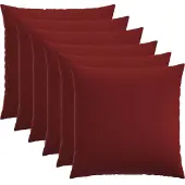 vidaXL Kussensloop 6 st HEERLEN Wijnrood 65 x 65 cm Stof