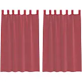 vidaXL Gordijnen voile met lussen 2 st 140x175 cm wijnrood