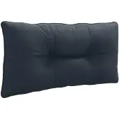 vidaXL Rugkussen PUTTEN 100% Polyester Donkerblauw 70 x 40 x 10 cm
