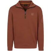 PME Legend Sweatshirt 'Sweatshirt with half-zip and flight pocket' bruin