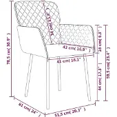 vidaXL Eetkamerstoelen 2 st fluweel bruin