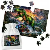 WORLD CASE Dino Jungle T-Rex Monster Truck puzzel - 96 stukjes