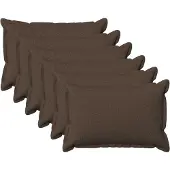 vidaXL Kussen met kussen HOUTEN 6 st Taupe Faux Linnen