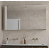Saniclass Holz Base spiegelkast – 120x70 cm – Donker eiken