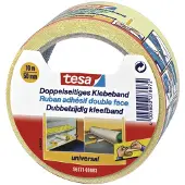 TESA - ijte uni 10mx50mm dubbelzijdig wit | Rol a 10 meter | 6 stuks