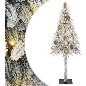 vidaXL Kerstboom met 150 LED met standaard Wit 120 cm PE en Staal