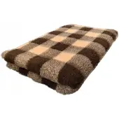 Buba Dry Bed Hondenmand Antislip 28mm Ruit Crème-Bruin 75x50cm