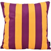 NOVÉE Streep Aubergine/Okergeel Kussenhoes | 45x45 cm | Katoen/Polyester