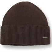 BOSS Gebreide beanie van kasjmier met metalen logoplaatje