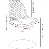 vidaXL Eetkamerstoelen draaibaar 4 st fluweel roze
