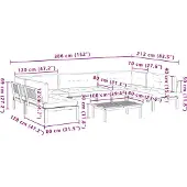 vidaXL 6-delige Loungeset pallet met kussens massief acaciahout