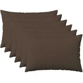 vidaXL Kussensloop 6 st HEERLEN Taupe 30 x 50 cm Stof