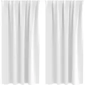 vidaXL Blackout Gordijnen met Ringen 2 st Helder wit 175 x 140 cm