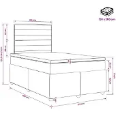 vidaXL Boxspringbed met matras met hoofdeinde Blauw 120 x 200 cm Stof