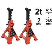 YATO YT-17310, Auto, 2000 kg, Hydraulische krik, 26,5 cm, 41,5 cm, Rood