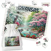 WORLD CASE 110-delige Houten Puzzel: Natuurlandschap met Dieren