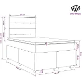 vidaXL Boxspringbed met matras Zwart 120 x 190 cm Stof
