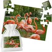 WORLD CASE Flamingo Puzzel 24 Stukjes - Roze Vogels