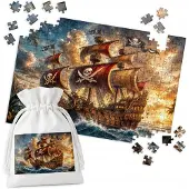 WORLD CASE Puzzel Piratenschip Oceaan Zonsondergang - 252 Stukjes