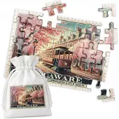 WORLD CASE Educatieve puzzel 35 stukjes - Delaware Staat Stempel USA
