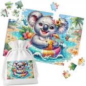 WORLD CASE Merkloos Puzzel Koala Beach 96 stukjes