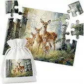 WORLD CASE Houten Puzzel Natuur 24 Stukjes - Bos, Herten, Dieren