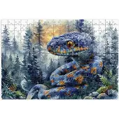 WORLD CASE Blauwe Slang Puzzel - 252 Stukjes - Acrylverf Slang