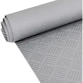 ANRO Rubberen Mat Traanplaat Grijs 140x260cm – TPE Geurarm Antislip Werkplaatsvloer Garagemat