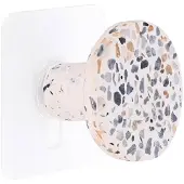 Tendance Patère en polyrésine D. 4,5 cm à coller effet terrazzo