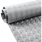 ANRO Rubberen Mat Noppen Grijs 140x320cm – TPE Geurarm Antislip Werkplaatsvloer Garagemat Vloermat