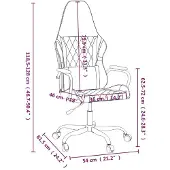 vidaXL Gamingstoel met massagefunctie, zwart en oranje, kunstleer