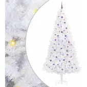 vidaXL Kunstkerstboom met 300 LED Wit 300 cm PVC en Staal