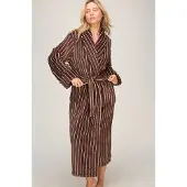 Hunkemoller Badjas van zachte fleece Bruin Dames | Maat: M/L