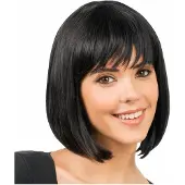 Chaks - Luxe zwarte bob pruik voor dames - stylebaar