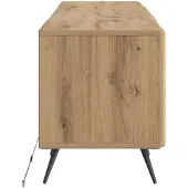 vidaXL LED-TV-kast Artisan, eikenhoutfineer op houtvezelplaat