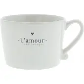 Bastion Collections Mok 'L'amour Est Savage' Wit/Zwart 300ml