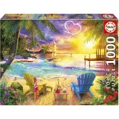 Educa Puzzel – – Love Beach – 1000 stukjes – 68 x 48 cm – Voor volwassenen – Landschapspuzzel