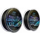 MIRACLE X12 12-Strands Vislijn 0.16mm 24kg 150m Zwart