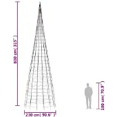 vidaXL LED-kerstboom 3000 LEDs koud wit 800 cm