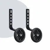 Voltano Zijwieltjes Strong - Zwart - 12-20 Inch - Verstevigd Staal