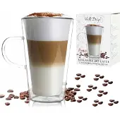 Vialli Design Amo Dubbelwandige Glazen Mok 320ml - Stijlvol & Praktisch