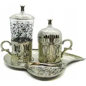 Orient Turkse Koffie- en Theeset met Dienblad - Ottomaanse Stijl
