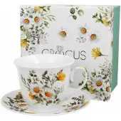 Duo Porseleinen Theekop & Schotel Set 'Daisy' - 250ml