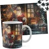 WORLD CASE Kerst Mok & 110-delige Puzzel Set - Cadeau Idee