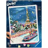 Ravensburger CreArt Kerst in Parijs - Schilderen op Nummer - Volwassenen