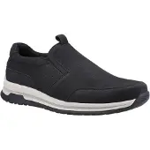 Hush puppies Cole Leren Herenschoenen in Zwart Nubuck