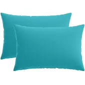 vidaXL Kussen met kussen HEERLEN 2 st Turquoise Polyester