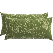 vidaXL Kussen met kussen HEERLEN 2 st Blad Design Polyester